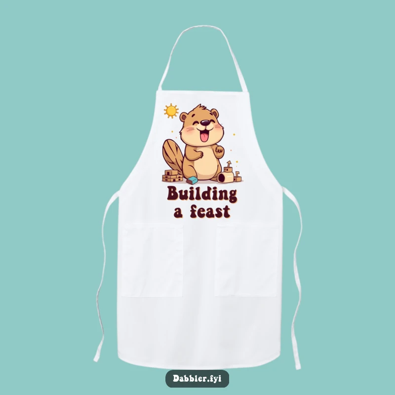 Funny Beaver Builder Apron: Kitchen DIY Humor for a Cook's Gift
