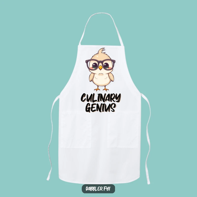 Funny Bird Apron: Chef's Specs Style - Comical Kitchen Wear & Hilarious Gift!