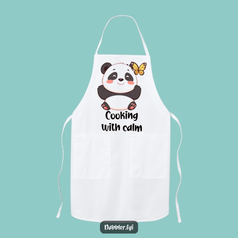 Funny Panda Butterfly Chef Apron - Cook with Calm & Style, Lovely Funny Gift!