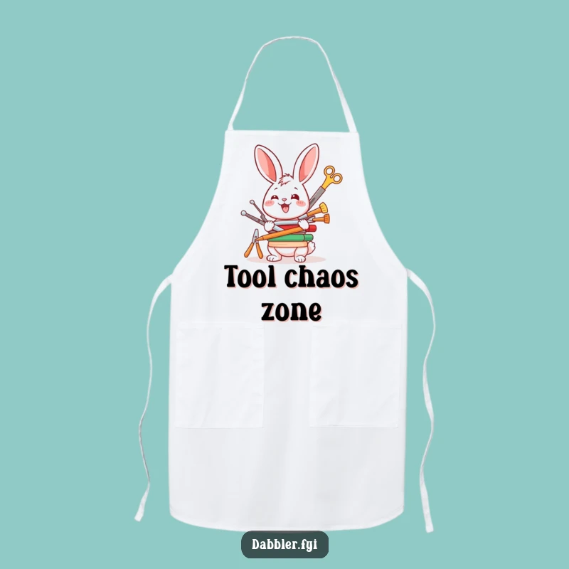 Funny Rabbit Crafter Apron: Happy Bunny Cooking Tools, Chef Funny Gift