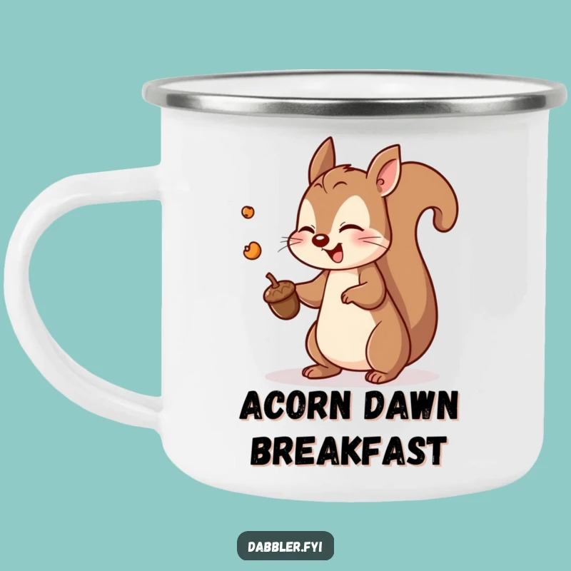 Funny Squirrel Camping Mug: Playful Acorn Toss, Durable Funny Gift for Outdoors