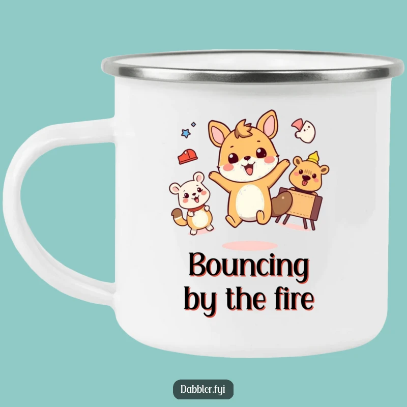 Funny Animal Activity Enamel Camping Mug: Fuel Your Adventures with Fun!