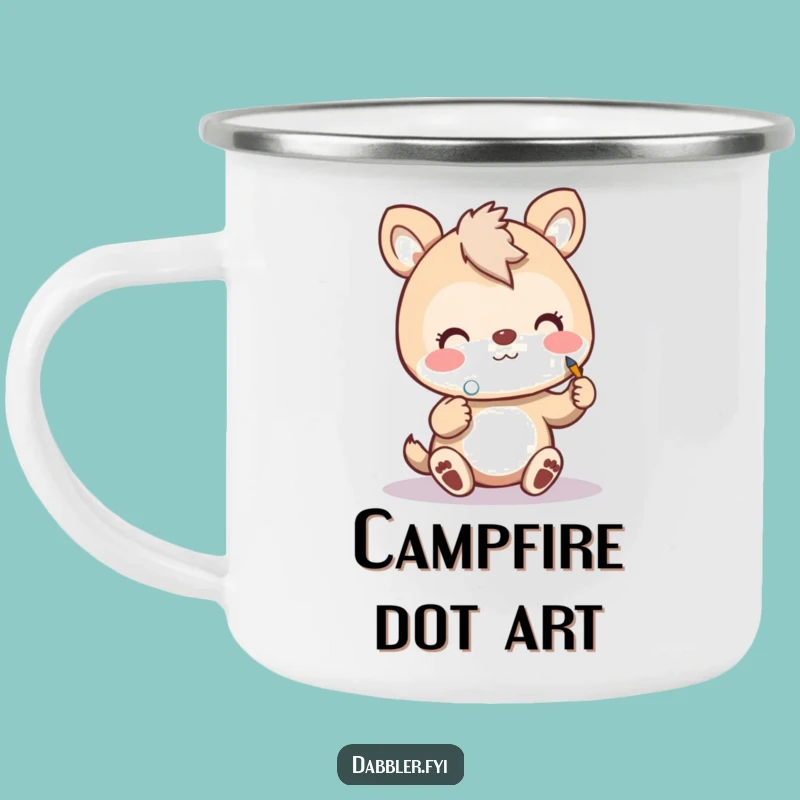 Funny Art Animal Camping Mug: Cheerful Funny Gift for the Outdoorsy Artist