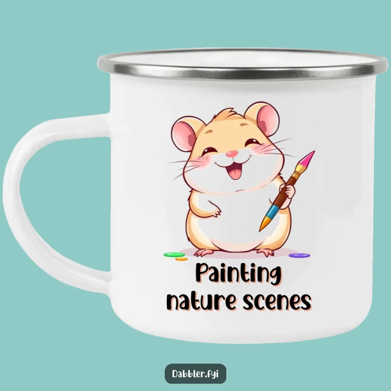 Funny Hamster Camping Mug - Outdoor Artist's Brew Cup, Durable Funny Gift