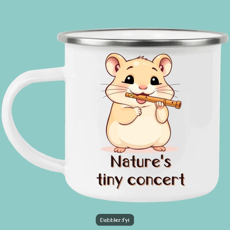 Adventure Ready: Funny Hamster Flute Player Camping Mug!