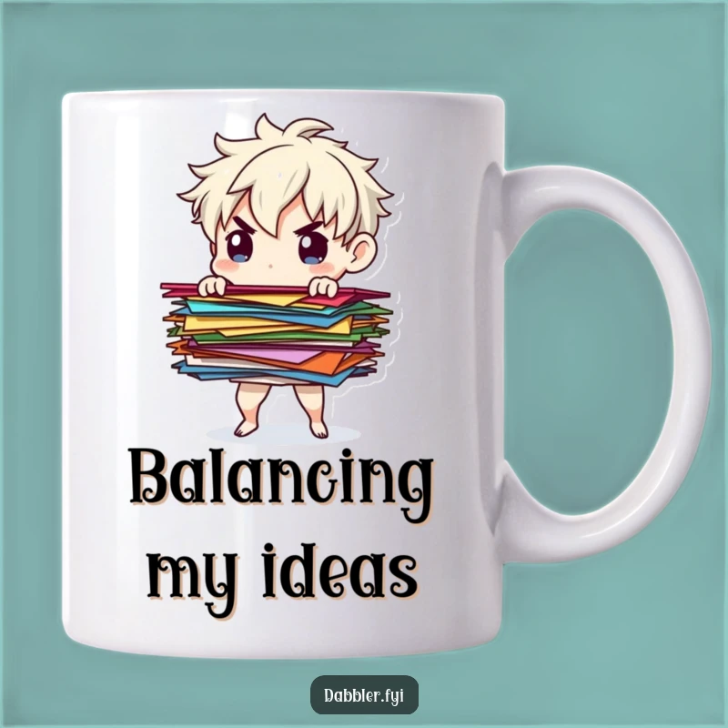 Funny Paper Balancer Mug: Determined Funny Gift for the Organized