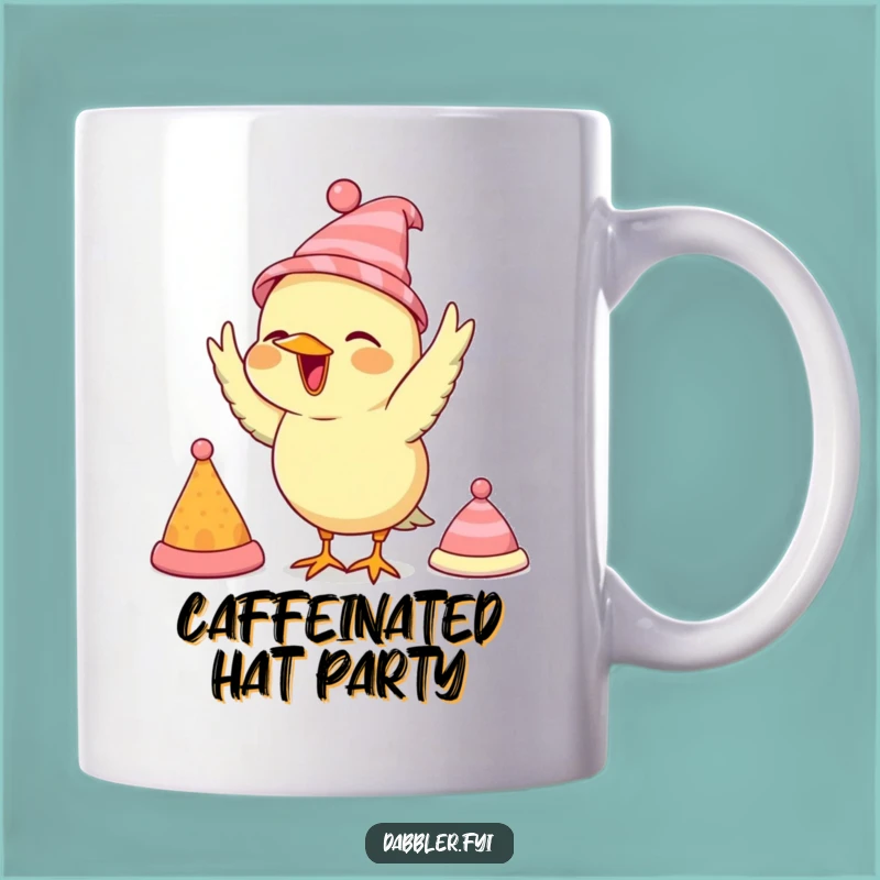 Funny Bird Hat Mug: Fashionable Fowl Fanatic Cup, Hilarious Gift Idea