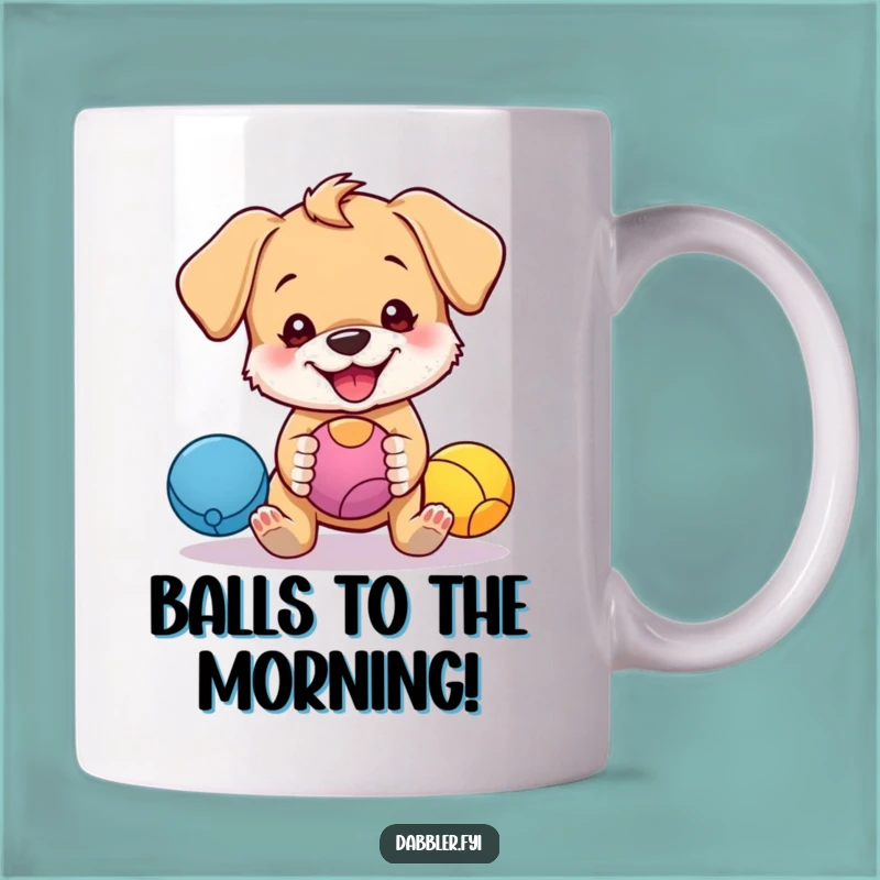 Funny Puppy Juggling Mug: A Hilarious Pup's Playful Gift Idea