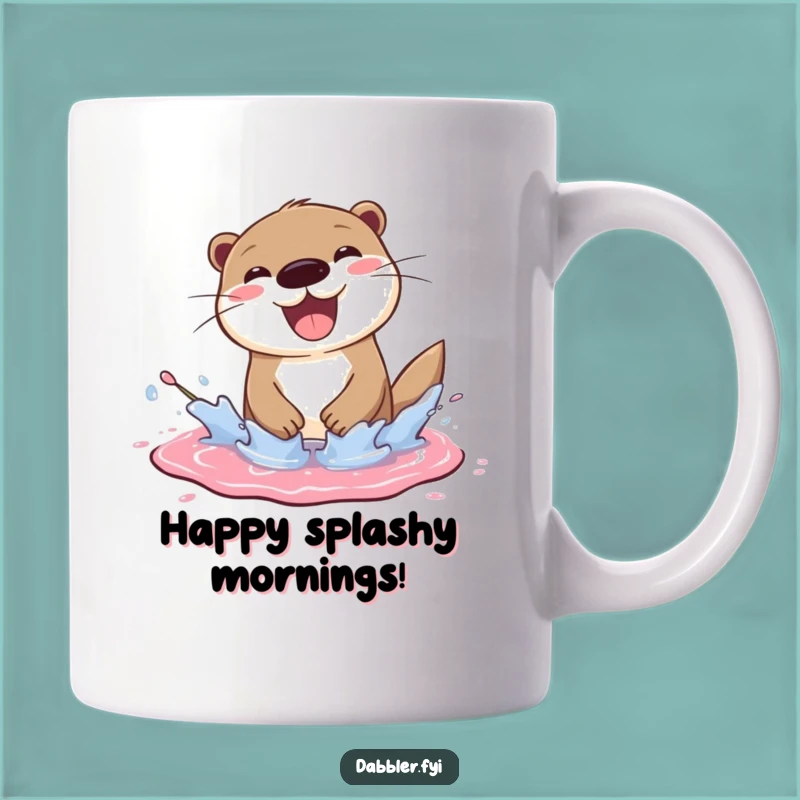 Funny Otter Mug - Joyful Artist's Splash, Perfect Gift for Creative Souls