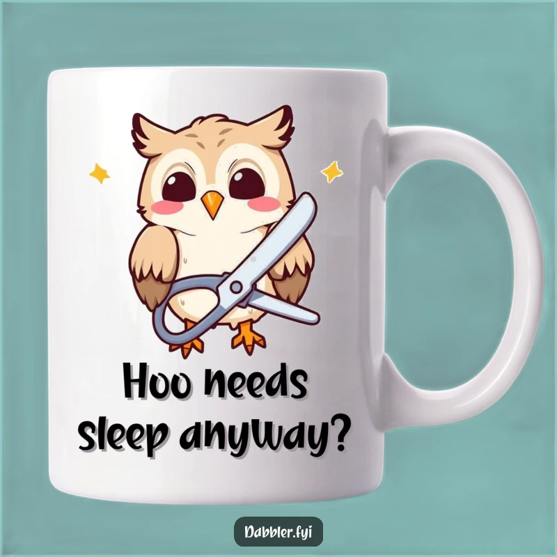 Funny Owl Cutter Mug: A Giggle-Worthy Funny Gift for Paper Lovers