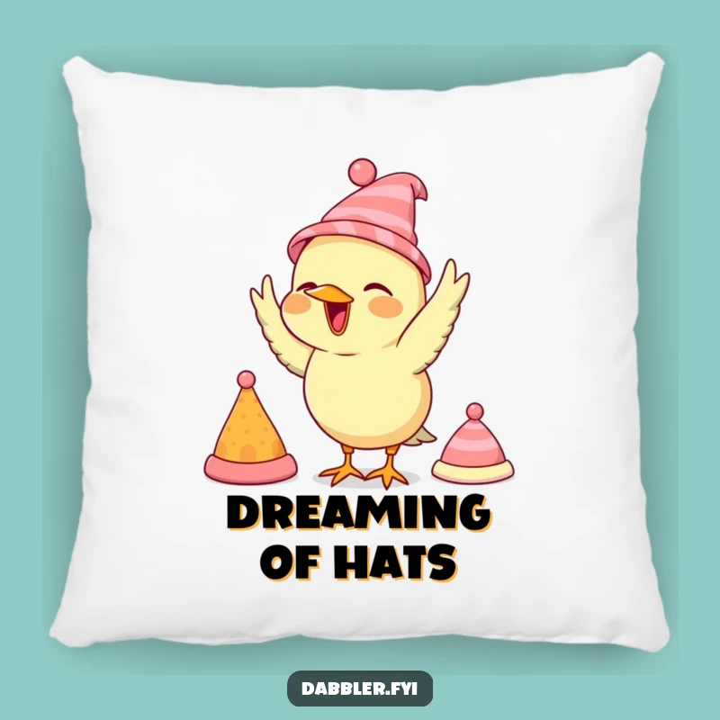 Funny Bird Hat Pillow: Soft Comfort with a Fashionable Fowl Friend