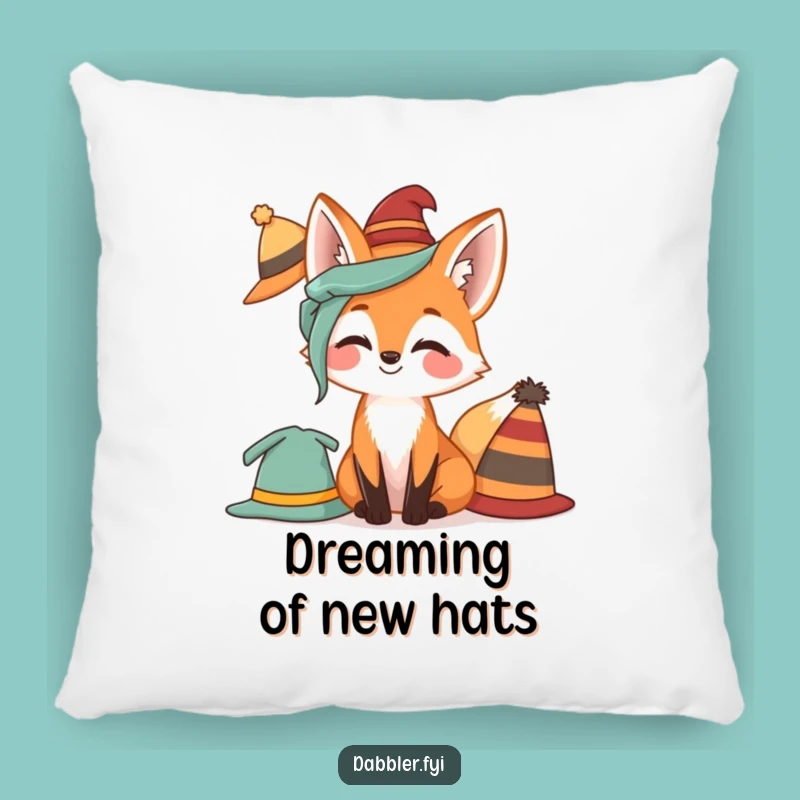 Funny Fox Pillow: Soft Giggles & Hat Style, Cozy Gift