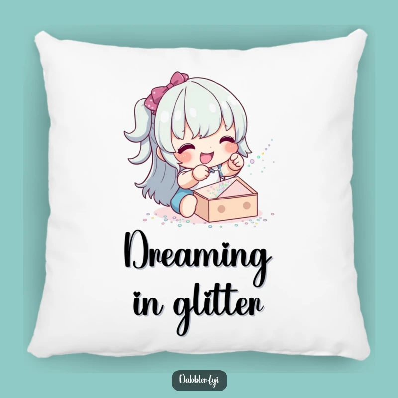 Funny Glitter Sprinkler Pillow: Cozy Funny Gift for the Sparkly Decorator