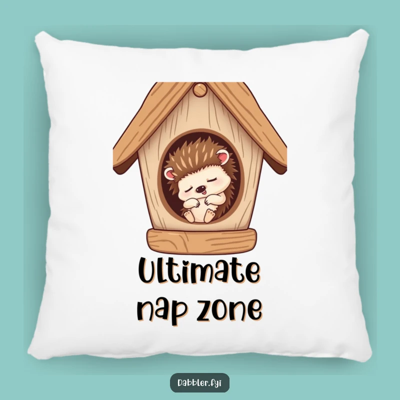 Funny Hedgehog Nap Pillow: Cozy Cushion with Sleepy Character's Nest!
