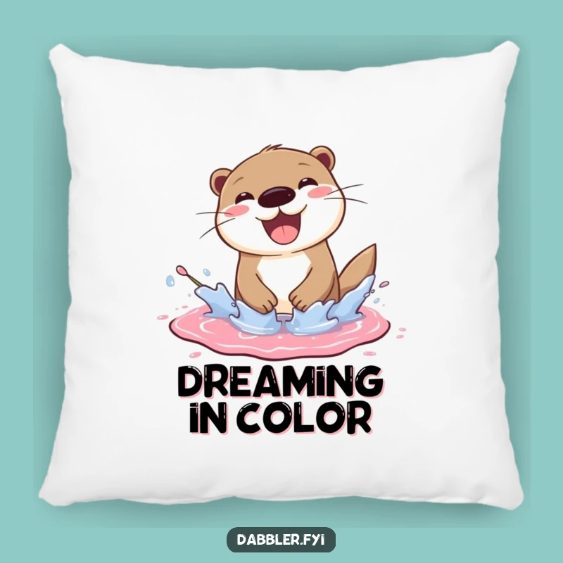 Funny Otter Pillow - Cozy Art Companion, Soft and Funny Gift