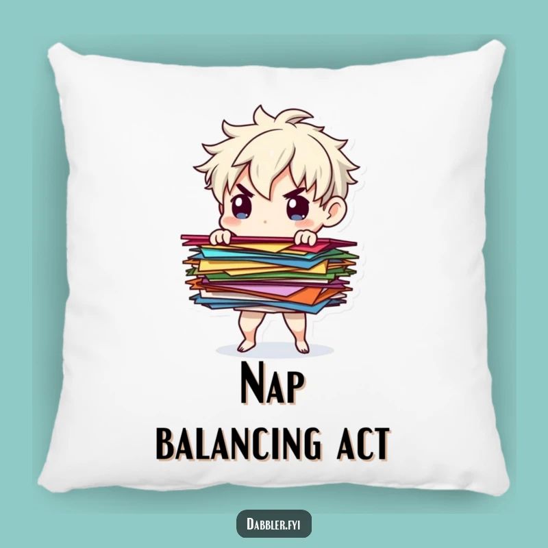 Funny Paper Balancer Pillow: Cozy Funny Gift for the Organized Decorator