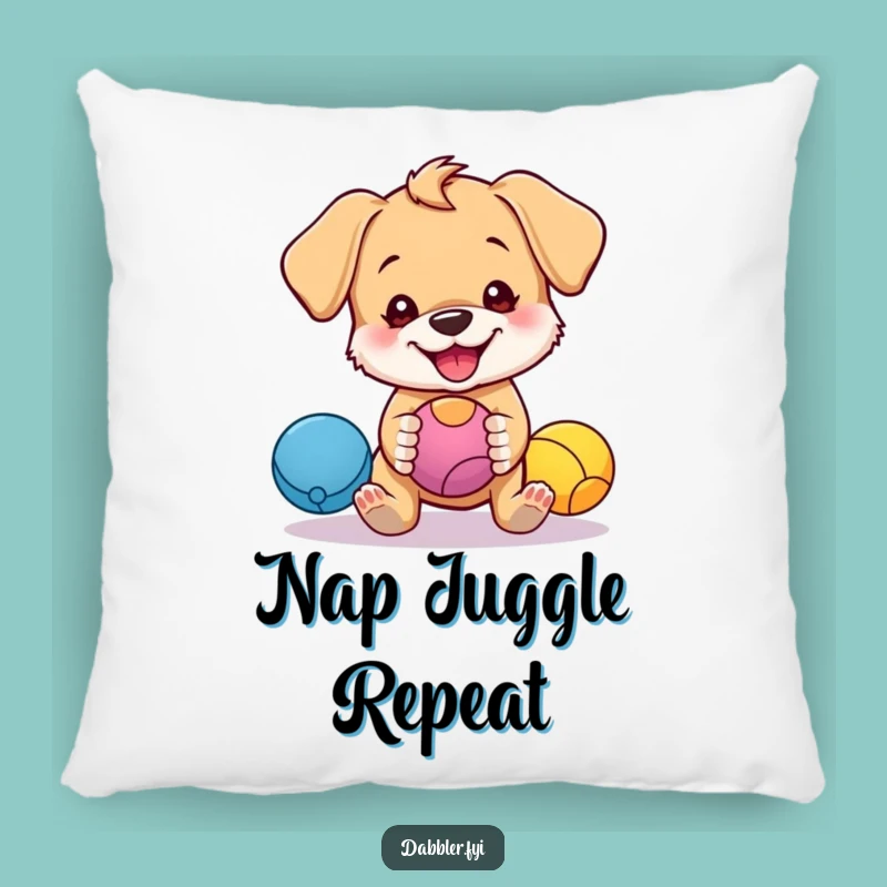 Funny Puppy Juggling Pillow: Cuddle Up with Comical Canine Charm