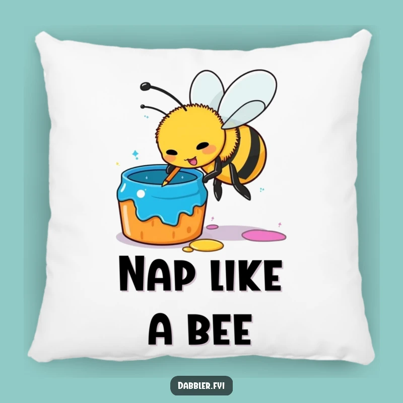 Funny Busy Bee Pillow - Cozy Comfort with Artistic Humor Gift