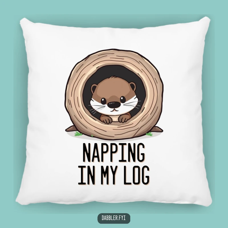 Funny Otter Pillow: Soft Comfort & Cute Curiosity, Cozy Gift
