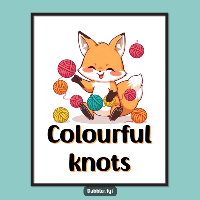 Funny Fox Juggling Digital Print: Instant Art for Creatives
