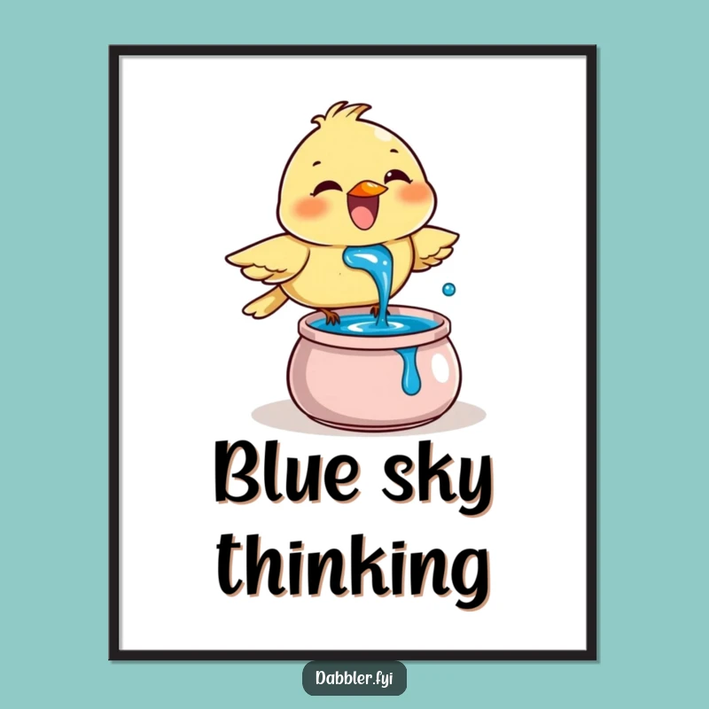 Funny Bird Ink Digital Art Print: Instant Humorous Decor, Perfect Art Gift Download