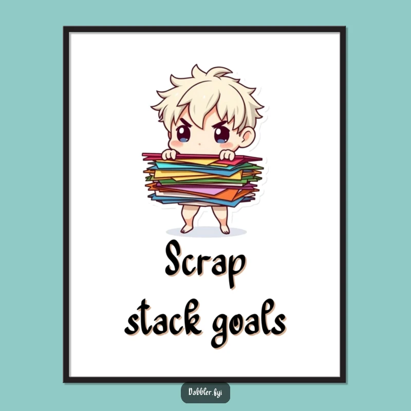 Funny Paper Balancer Digital Art: Instant Funny Gift for the Organized Art Lover