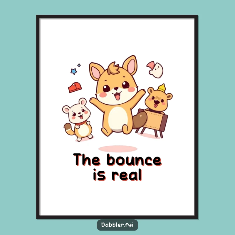 Funny Animal Activity Digital Art: Instant Energy for Your Walls!