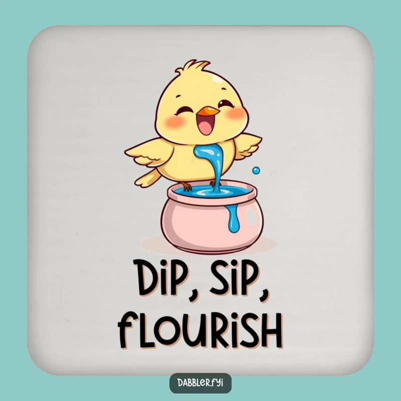 Funny Bird Ink Coaster: Protect Surfaces with Artistic Flair