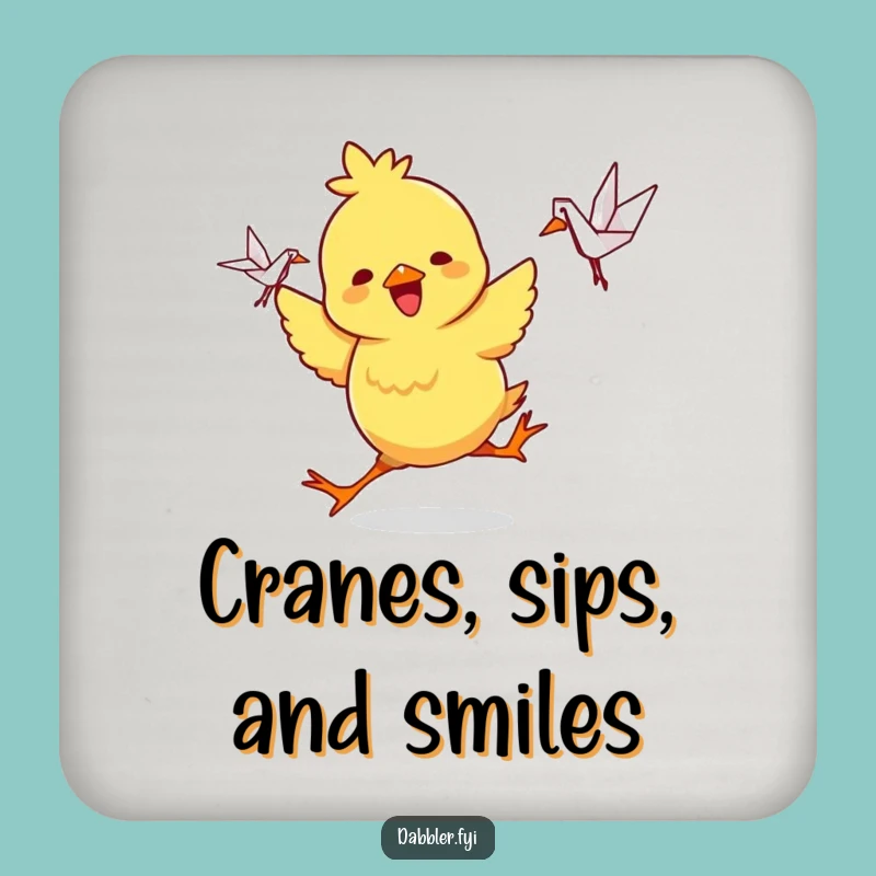 Funny Chick Crane Dancer Coaster: Protect Surfaces with This Funny Gift!