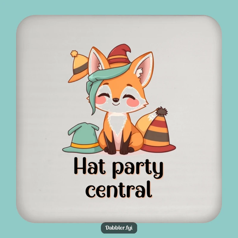 Funny Fox Coasters: Stylish Giggles for Your Drinks, Set Gift