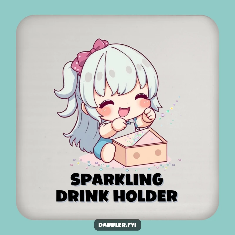 Funny Glitter Sprinkler Coaster: Charming Funny Gift for the Sparkly Host
