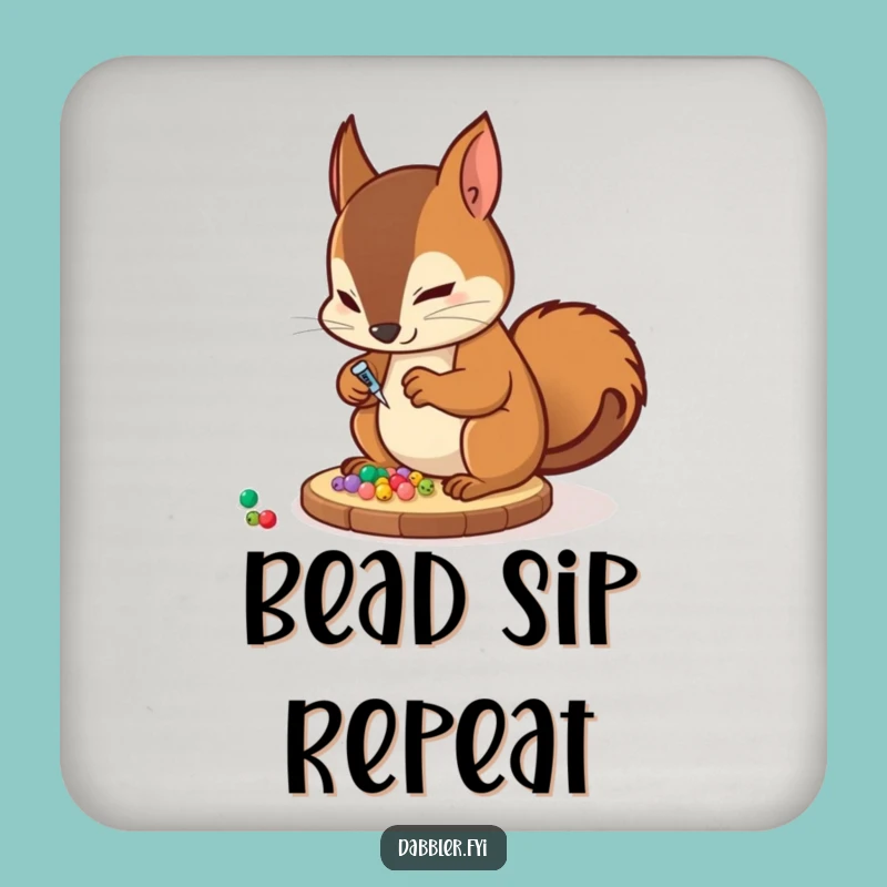 Funny Squirrel Crafter Coaster: Protect Surfaces with This Funny Gift!