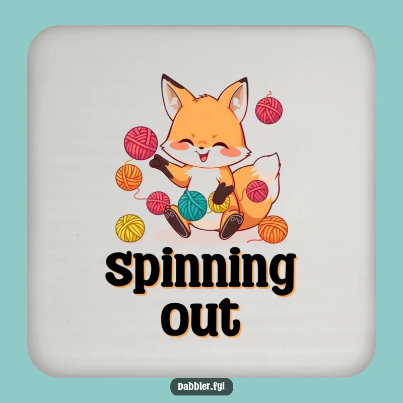 Funny Fox Juggling Coasters: Protect Surfaces with Playful Charm