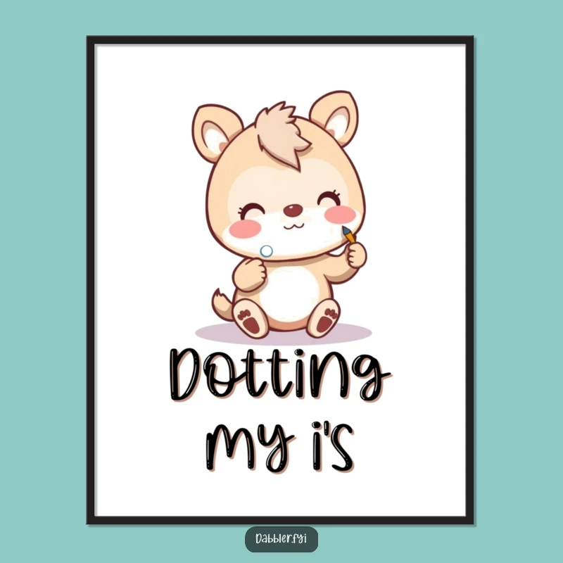 Funny Art Animal Poster: Cheerful Funny Gift for the Art Lover