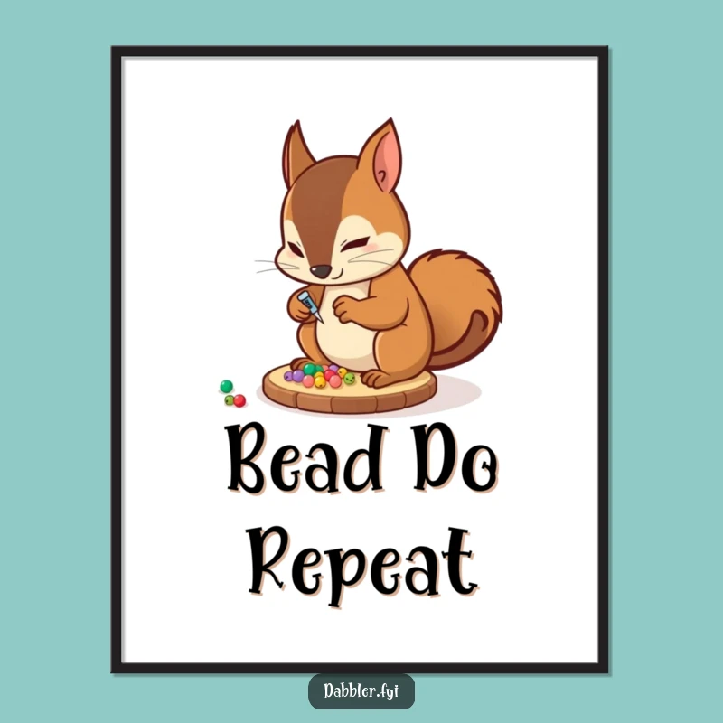 Funny Squirrel Crafter Poster: Hilarious Artwork as a Funny Gift for Decor