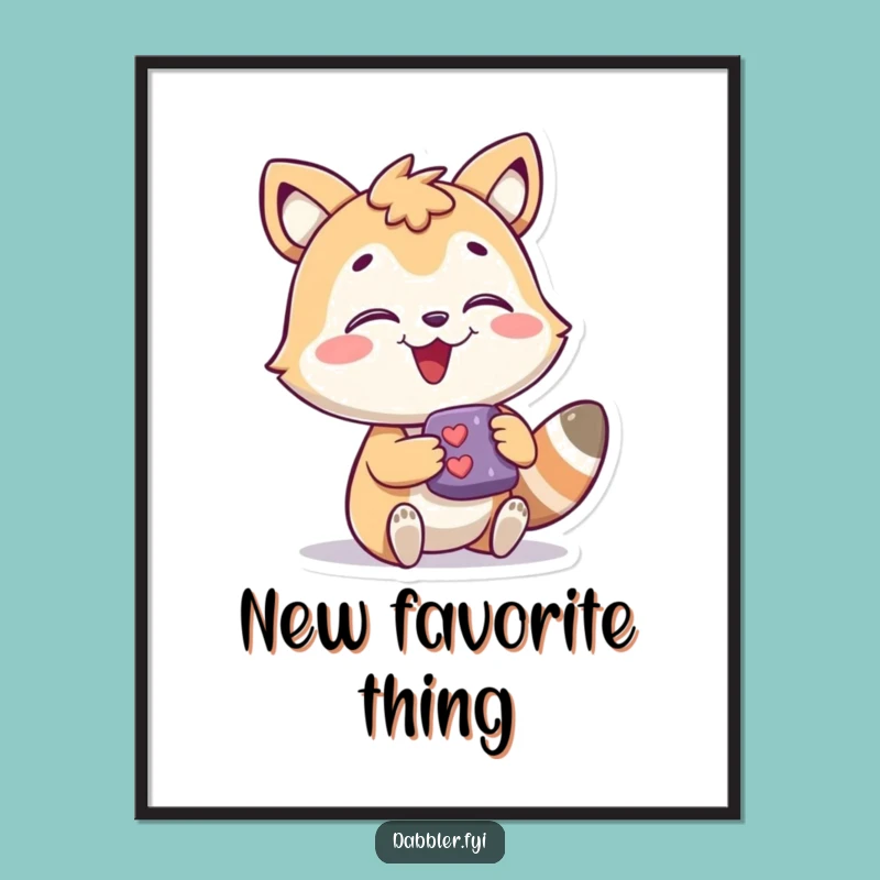 Funny Wall Art - Joyful Animal with Intriguing Item, Hilarious Decor Gift