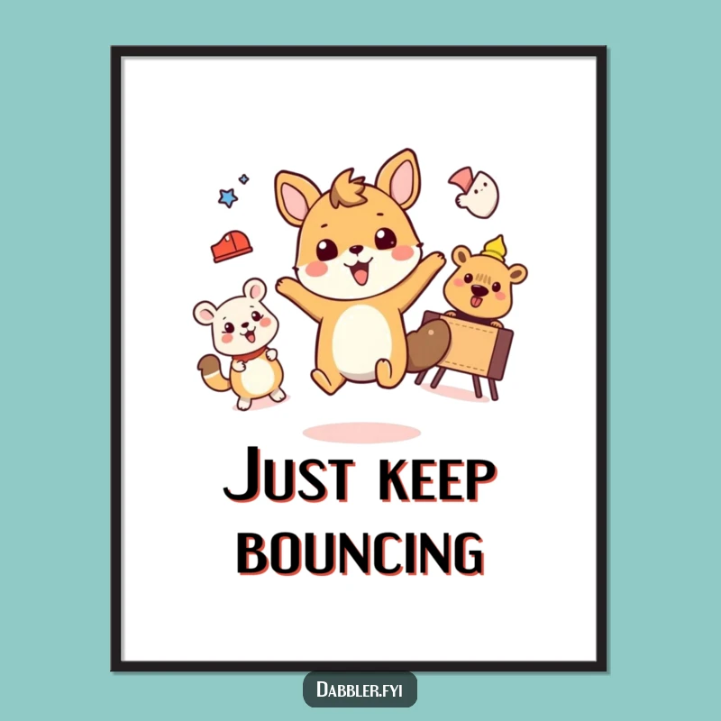 Funny Animal Activity Poster: Decorate with Dynamic Joy!