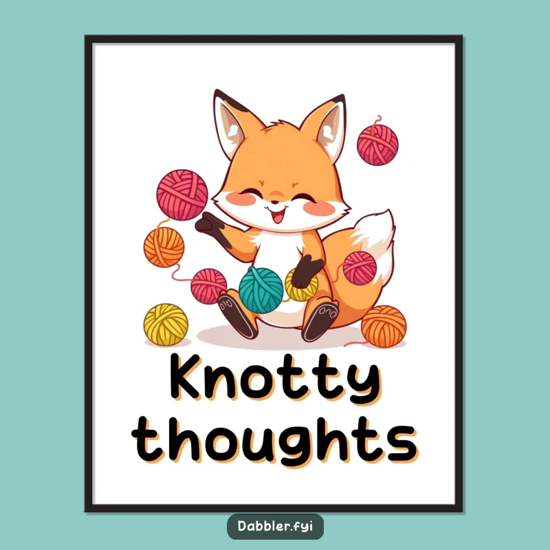 Funny Fox Juggling Poster: Art for the Playful and Creative