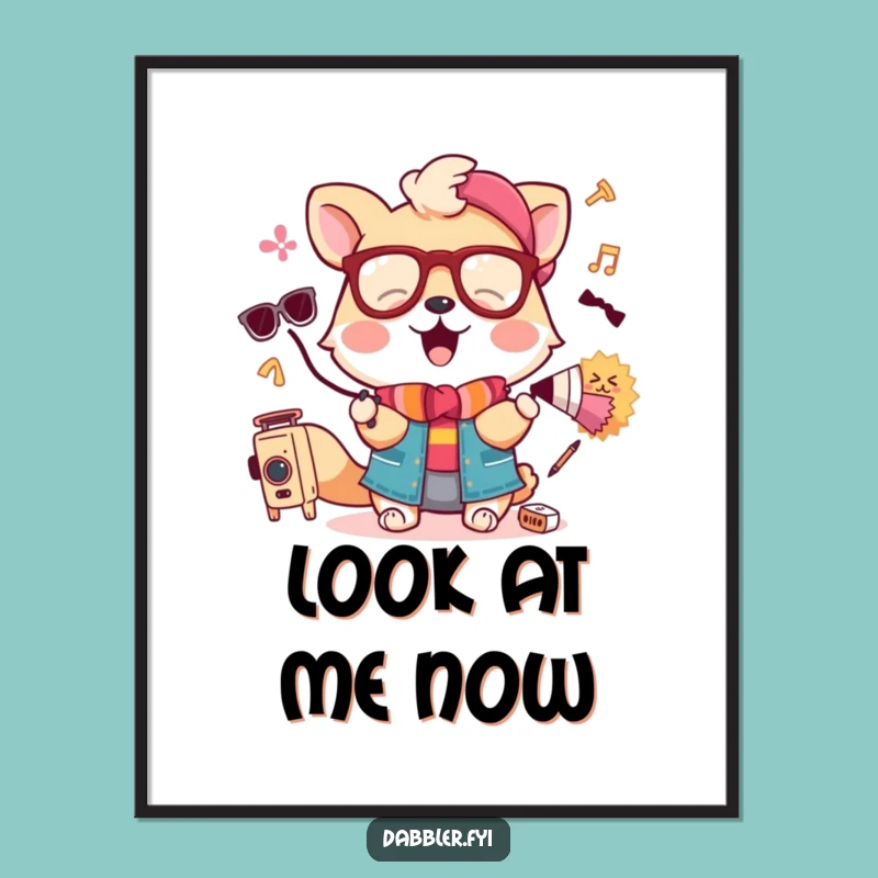 Funny Animal Accessory Experiment Poster: Decorate Your Walls with Laughter!