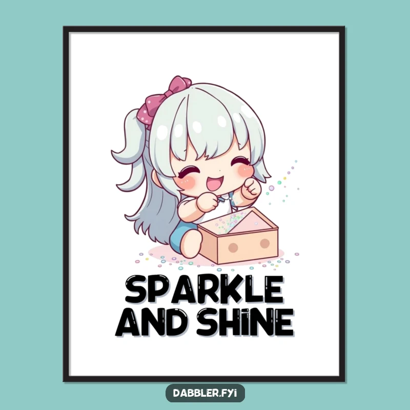 Funny Glitter Sprinkler Poster: Joyful Funny Gift for the Sparkly Decorator