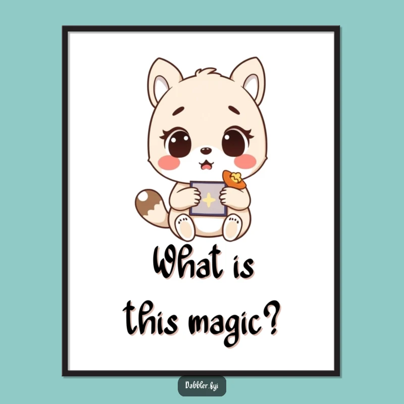 Funny Wall Art Poster - Surprised Animal's Joyful Discovery, Hilarious Decor Gift