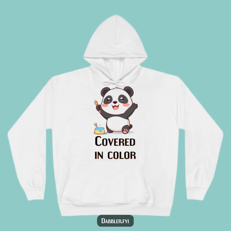 Funny Panda Art Hoodie: Cozy Up with a Joyful Panda Painter!