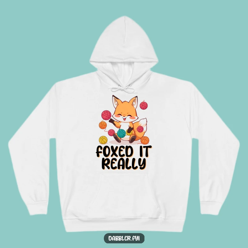 Cozy Funny Fox Juggling Hoodie: Warmth for Creative Souls