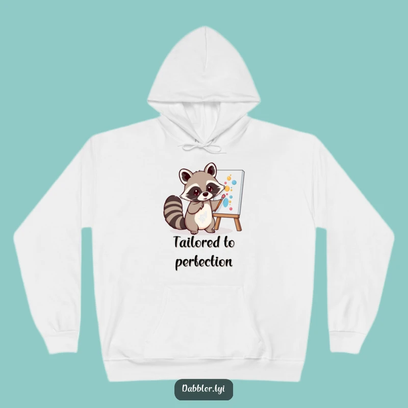 Funny Raccoon Art Hoodie: Cozy Mischief Wear, Ideal Humorous Gift for Creatives