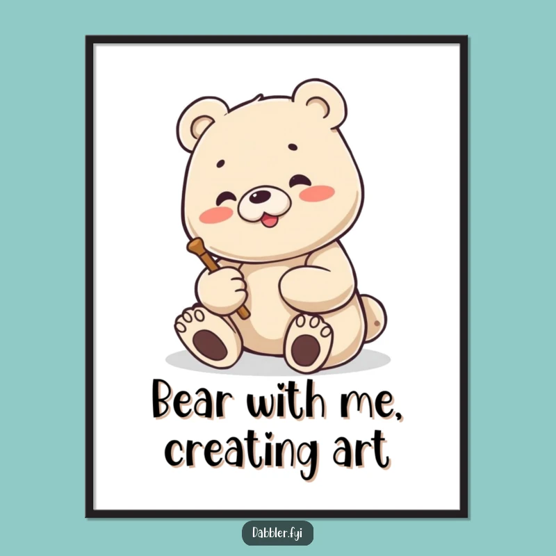 Free Printable Bear Sculpture Art: Funny Downloadable Wall Decor for Creatives