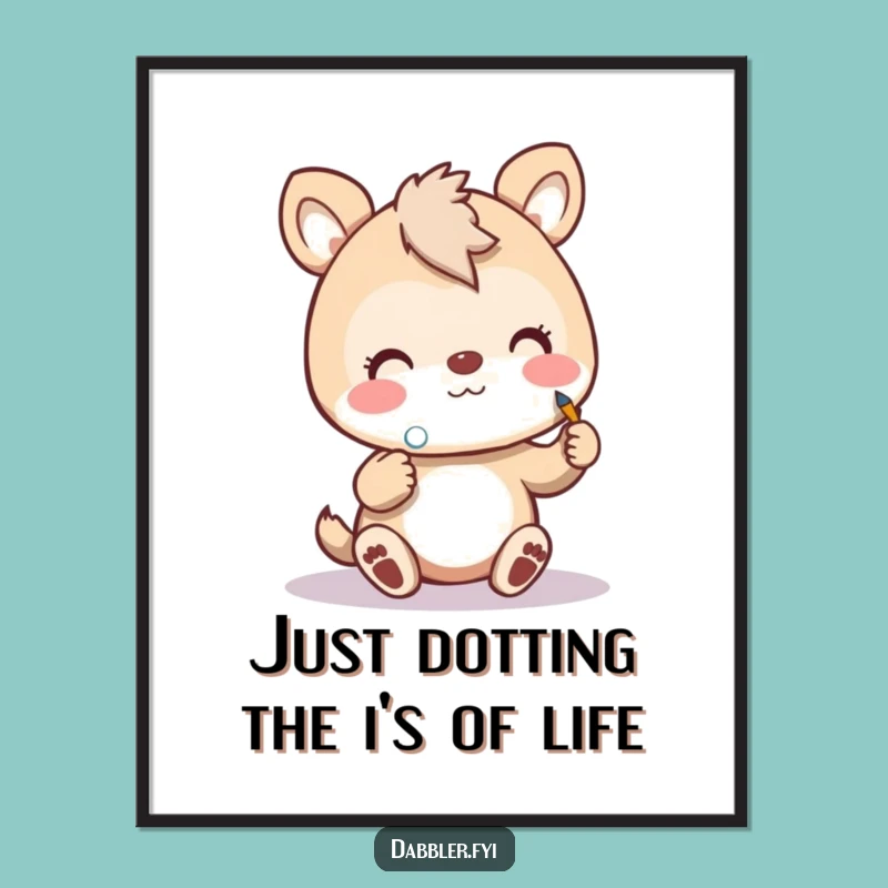 Funny Free Printable Wall Art: Cheerful Animal Painter, Humorous Downloadable Art for Creative Spaces