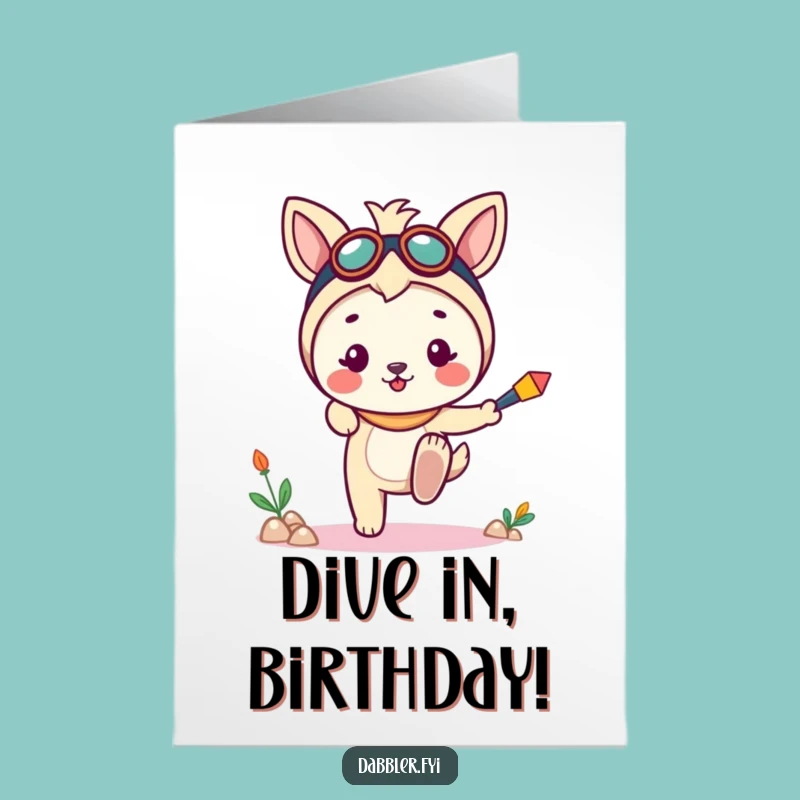 Funny Free Printable Birthday Card: New Pursuit Animal, Splash of Fun DIY