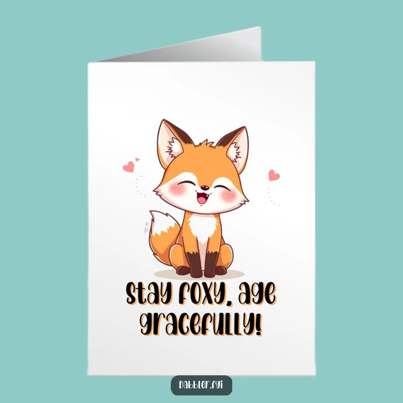 Chic Fox Birthday Card: Free Printable Fashion Fun for Style Lovers
