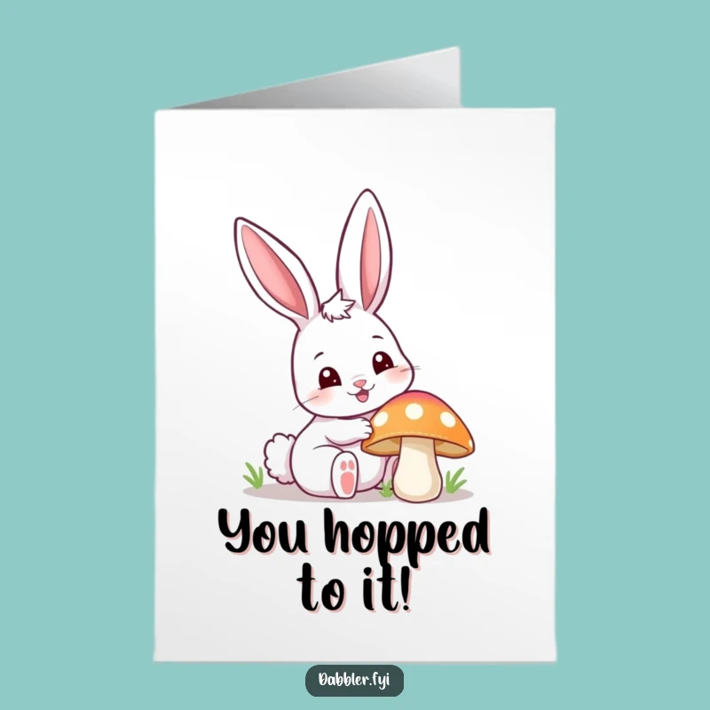 Free Printable Congrats Card: Bunny's Curious Discovery - Downloadable Fun