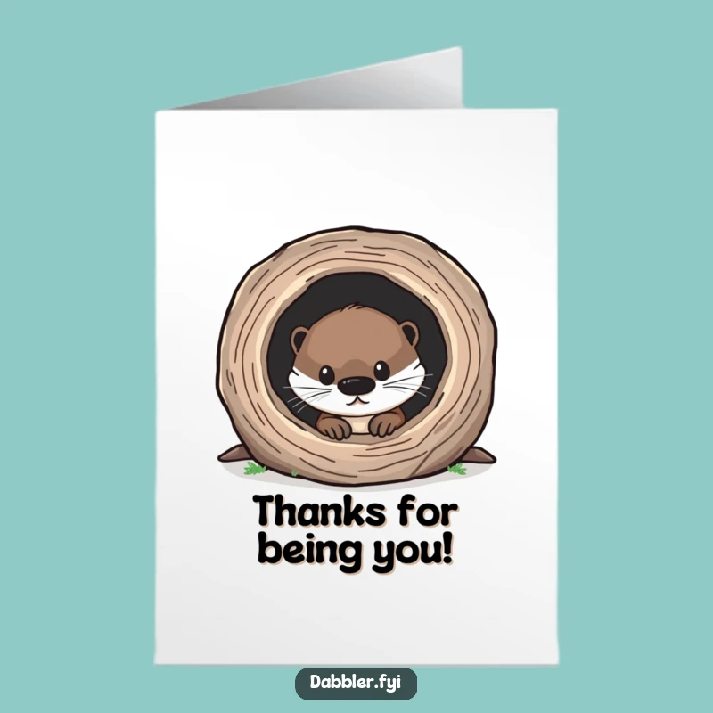 Free Printable Thank You Otter Card: Express Gratitude with Funny Downloadable Art